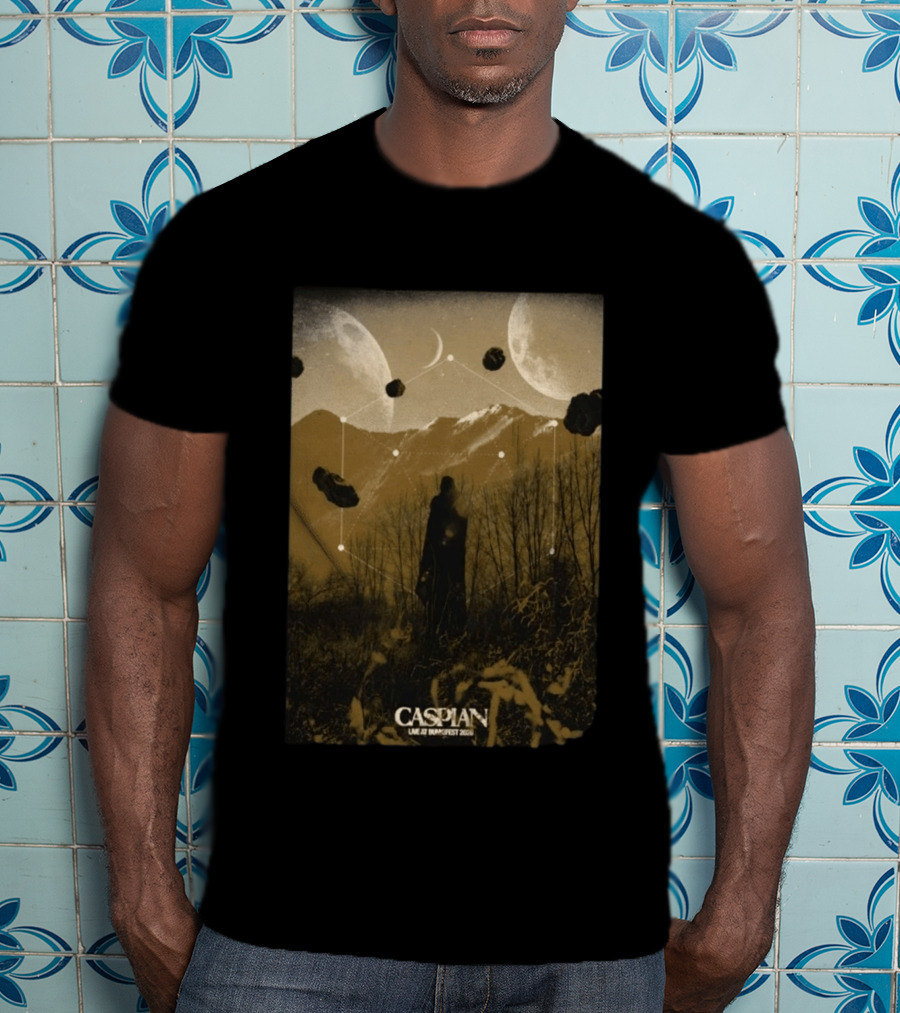 Caspian Zottegem Belgium Live At DunkFest 2026 Celestial Mountain Scene T-Shirt