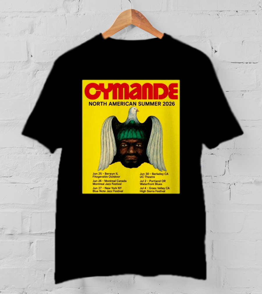 Cymande North American Summer 2026 Tour Dates And Locations T-Shirt