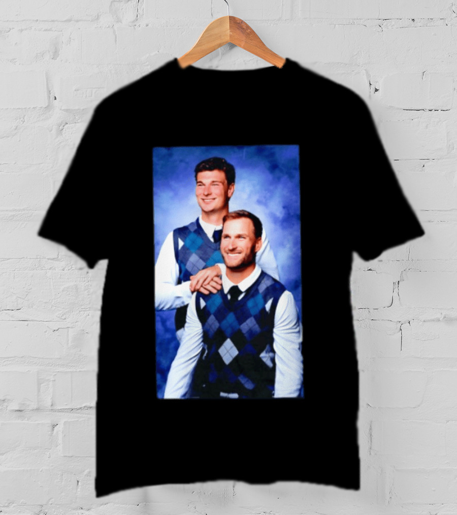 Kirk Cousins Fernando Mendoza Raiders Step Brothers Argyle Sweater Duo T-Shirt