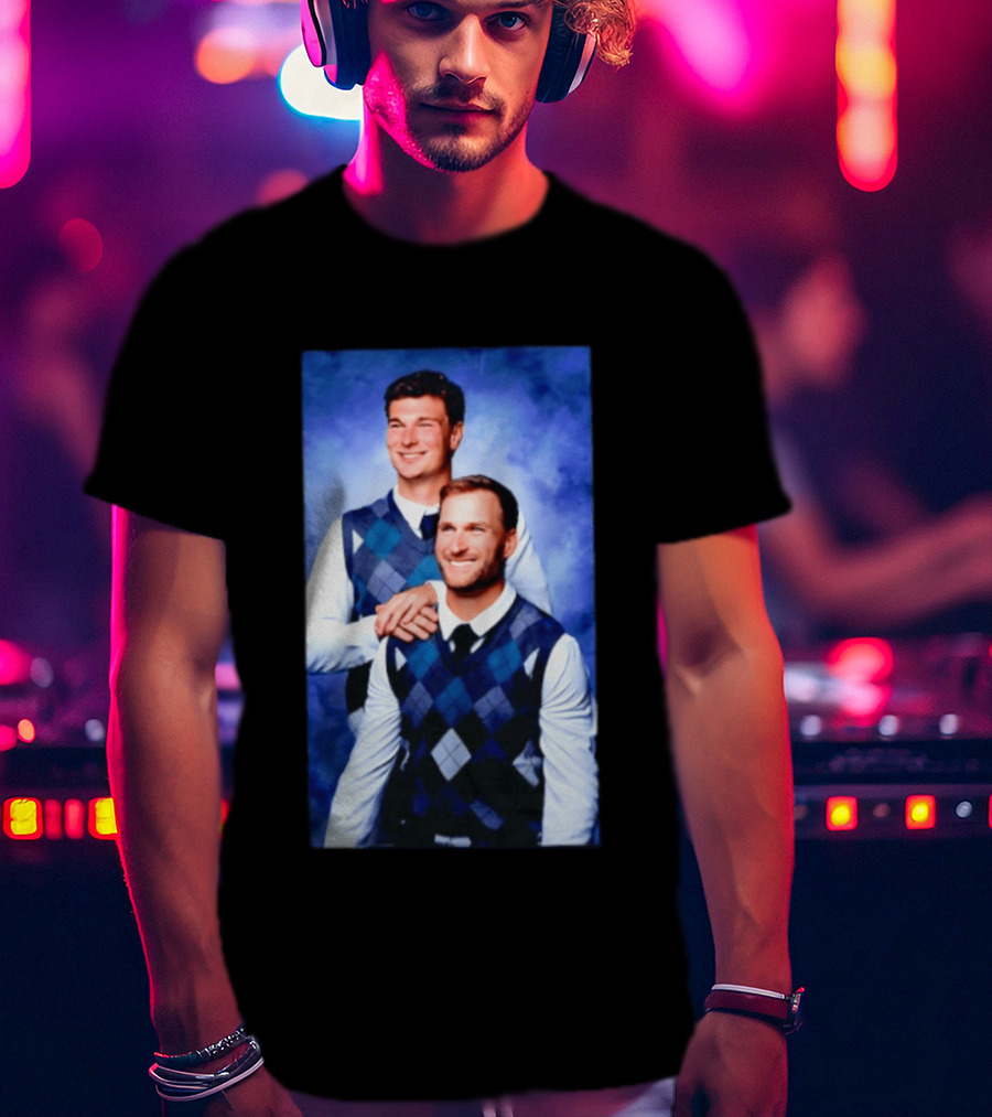 Kirk Cousins Fernando Mendoza Raiders Step Brothers Argyle Sweater Duo T-Shirt