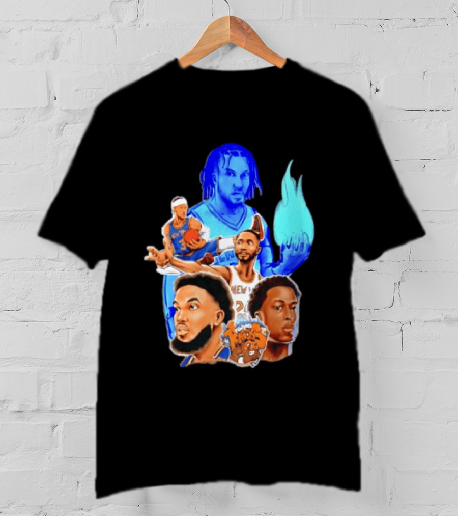 Knicks Jalen Brunson OG Anunoby Mikal Bridges Karl Anthony Towns Basketball T-Shirt