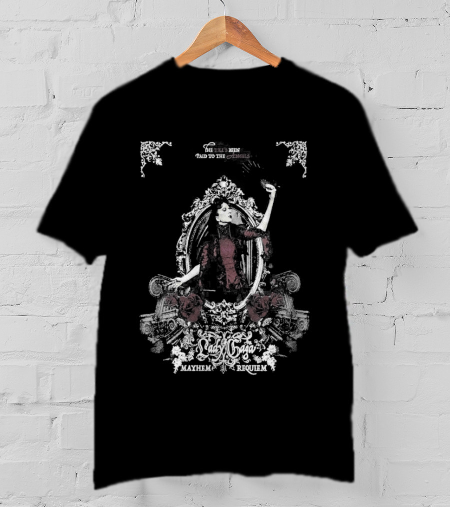 Lady Gaga Mayhem Ball Tour 2026 Requiem Vintage Style Pink Iconic Celebration T-Shirt