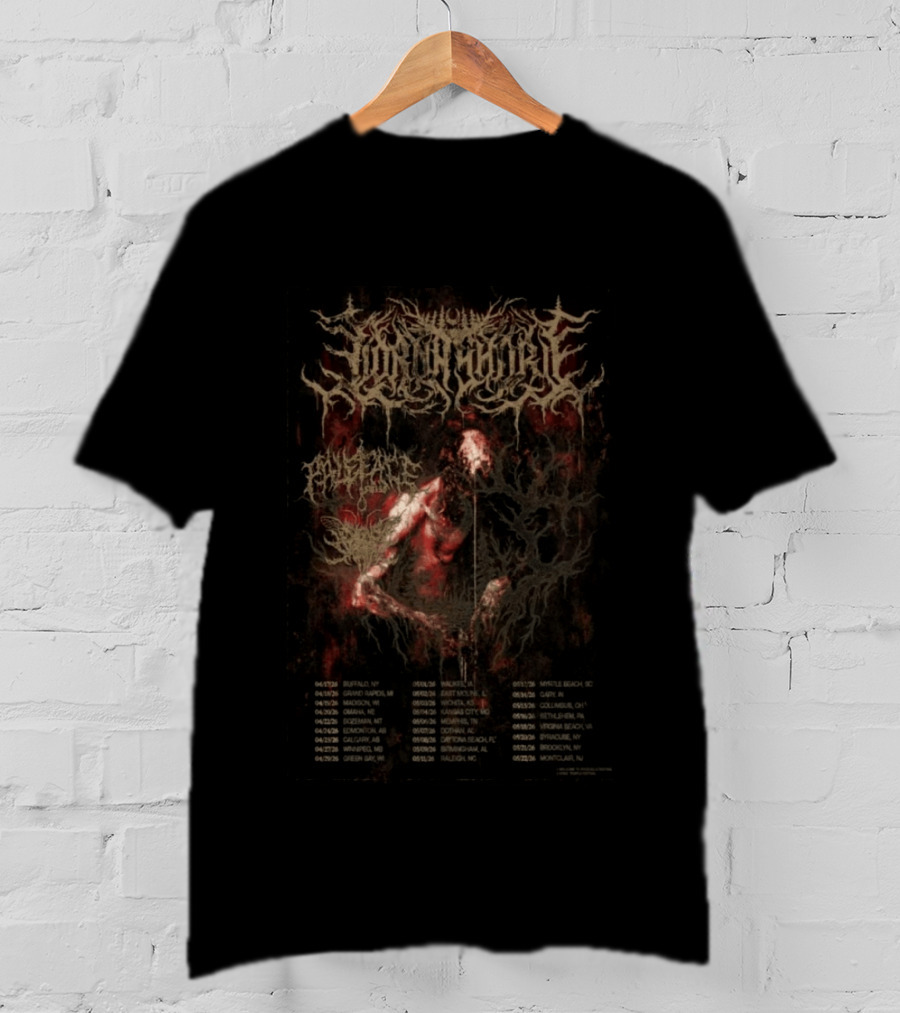 Lorna Shore Bethlehem PA May 16 2026 With Abysmal Torment Tour T-Shirt