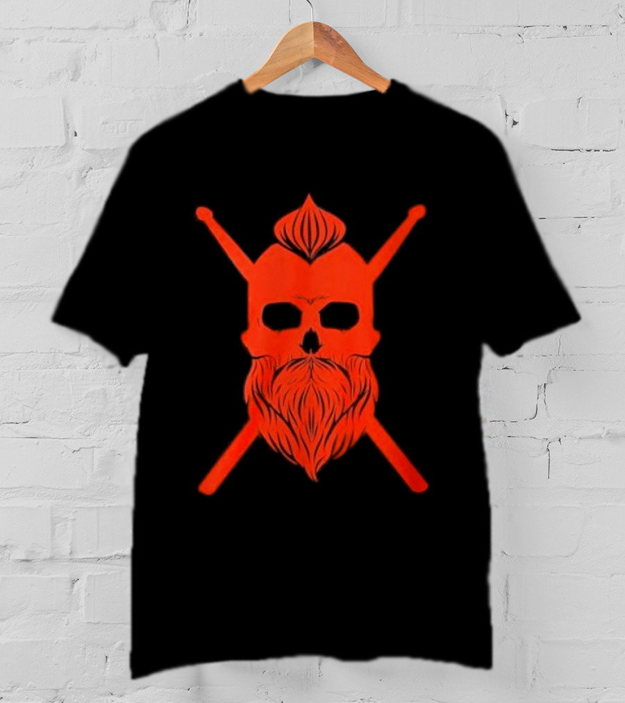 Drummer Skull Crossed Drumsticks Stealing Until Nobody's T-Shirt