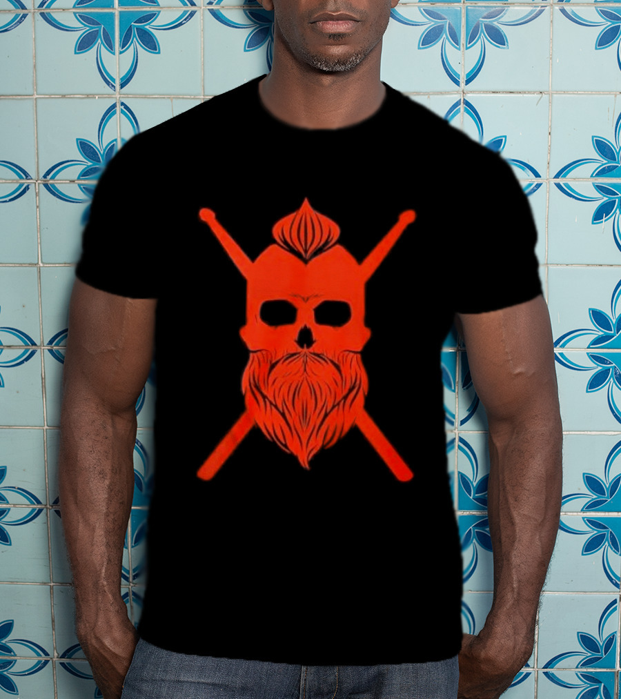 Drummer Skull Crossed Drumsticks Stealing Until Nobody's T-Shirt
