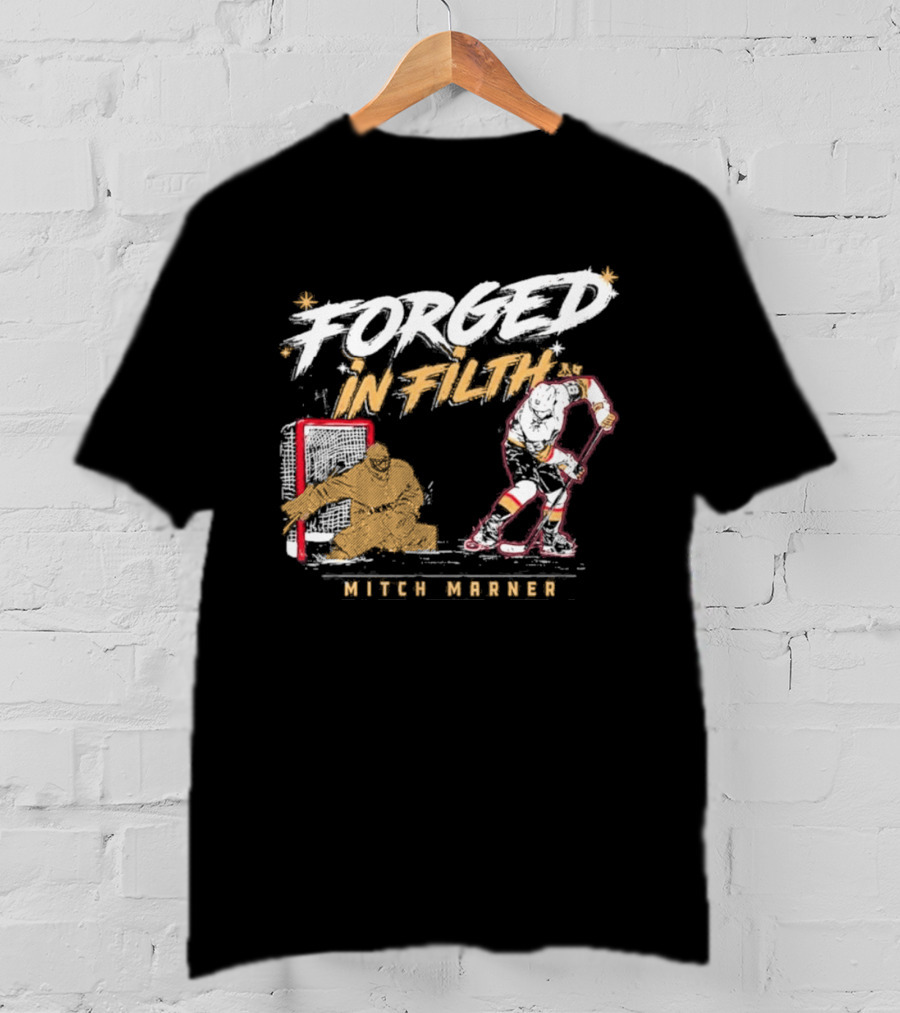 Forged In Filth Mitch Marner Hockey Player Motif T-Shirt