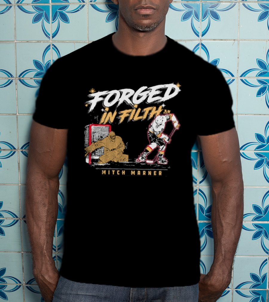 Forged In Filth Mitch Marner Hockey Player Motif T-Shirt