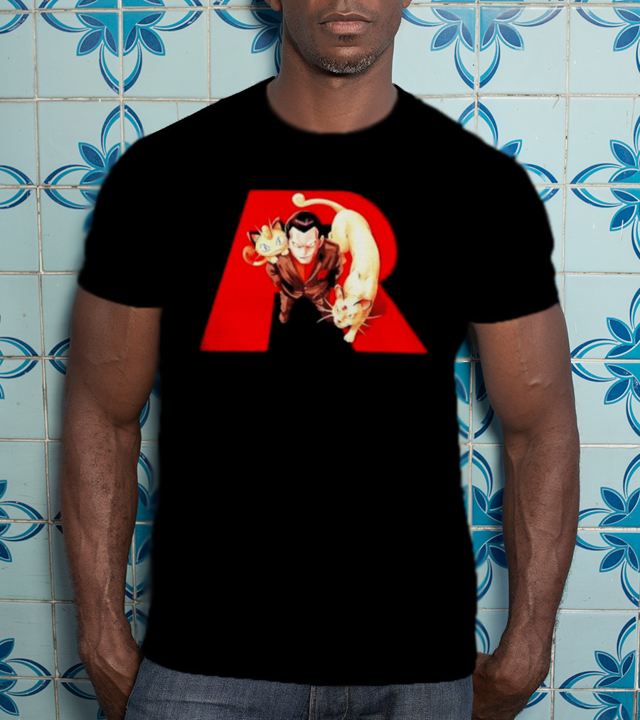 Giovanni Team Rocket Meowth Persian Pokémon Anime Fanart T-Shirt