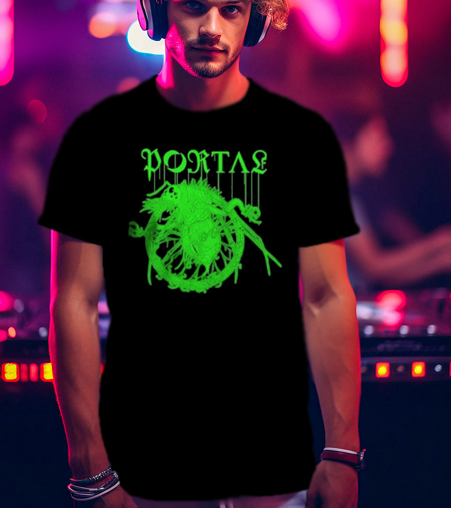Portal Arachidonic Acid Sci Fi Creature Green Dripping T-Shirt