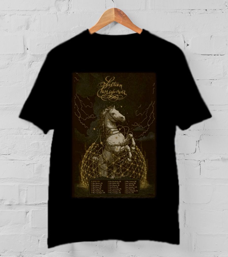 Sixteen Horsepower 2026 Europe Tour Dates With Intricate Horse T-Shirt