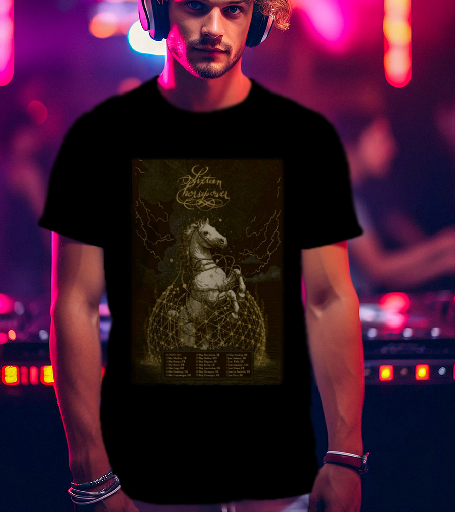 Sixteen Horsepower 2026 Europe Tour Dates With Intricate Horse T-Shirt