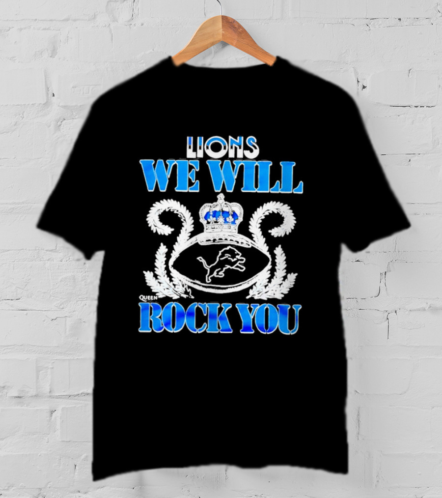 Detroit Lions We Will Rock You Queen Homage 2026 Tri Blend T-Shirt