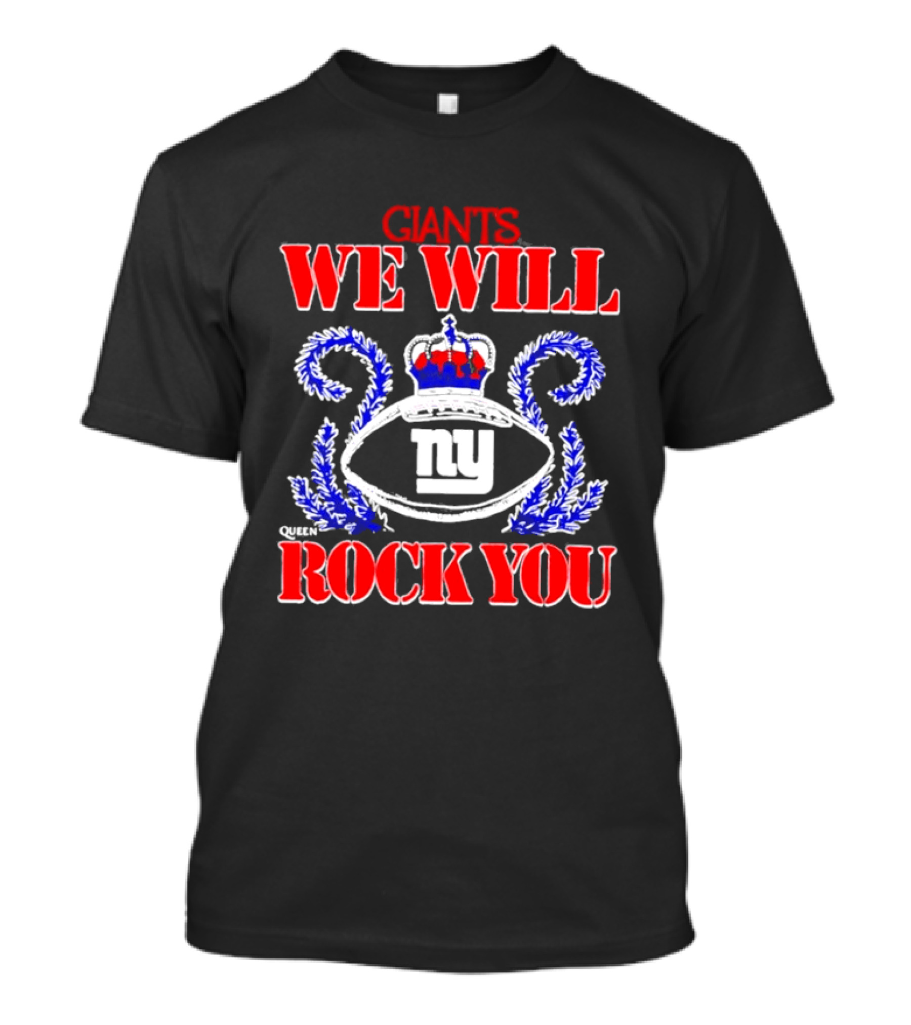 Giants We Will Rock You 2026 NY Tri Blend Homage Schedule Queen T-Shirt