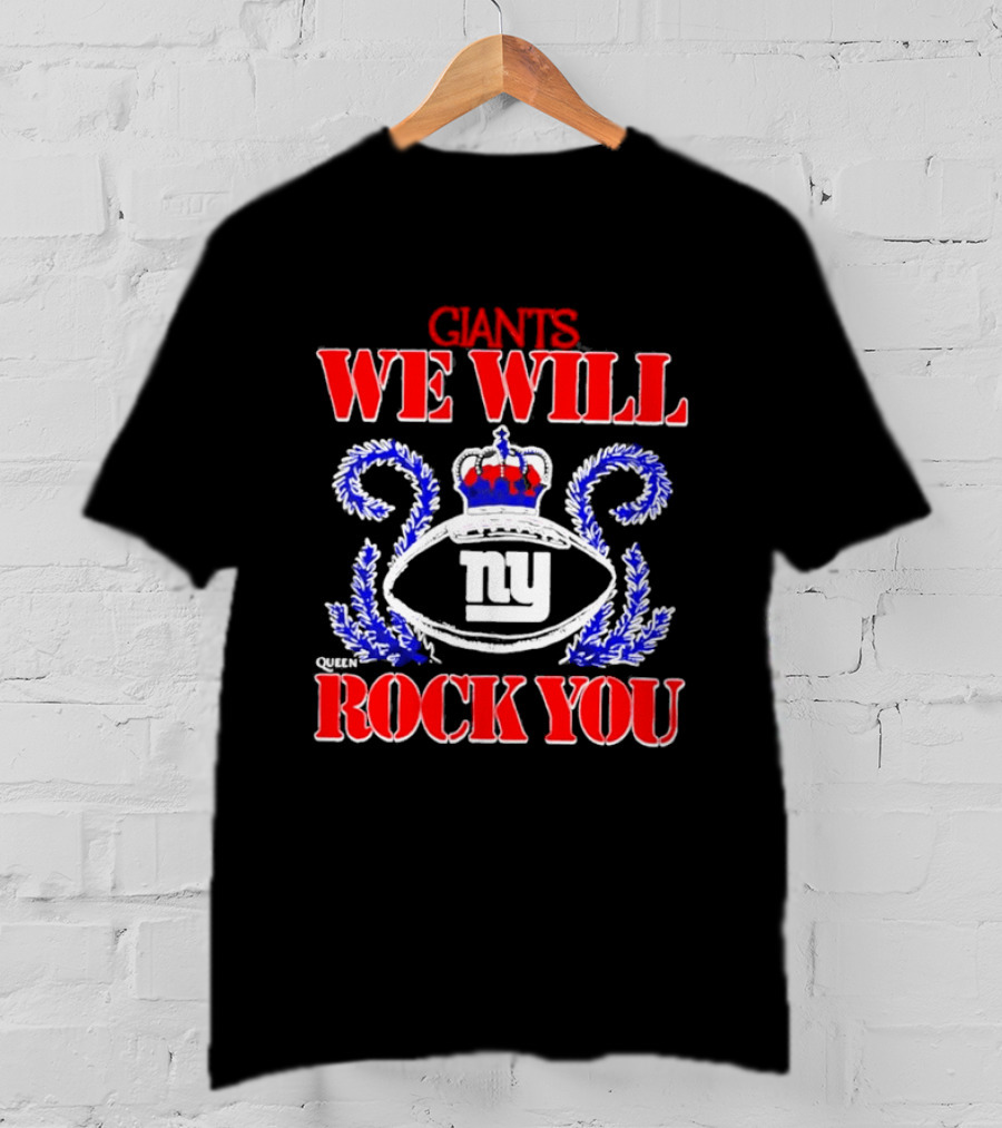 Giants We Will Rock You 2026 NY Tri Blend Homage Schedule Queen T-Shirt