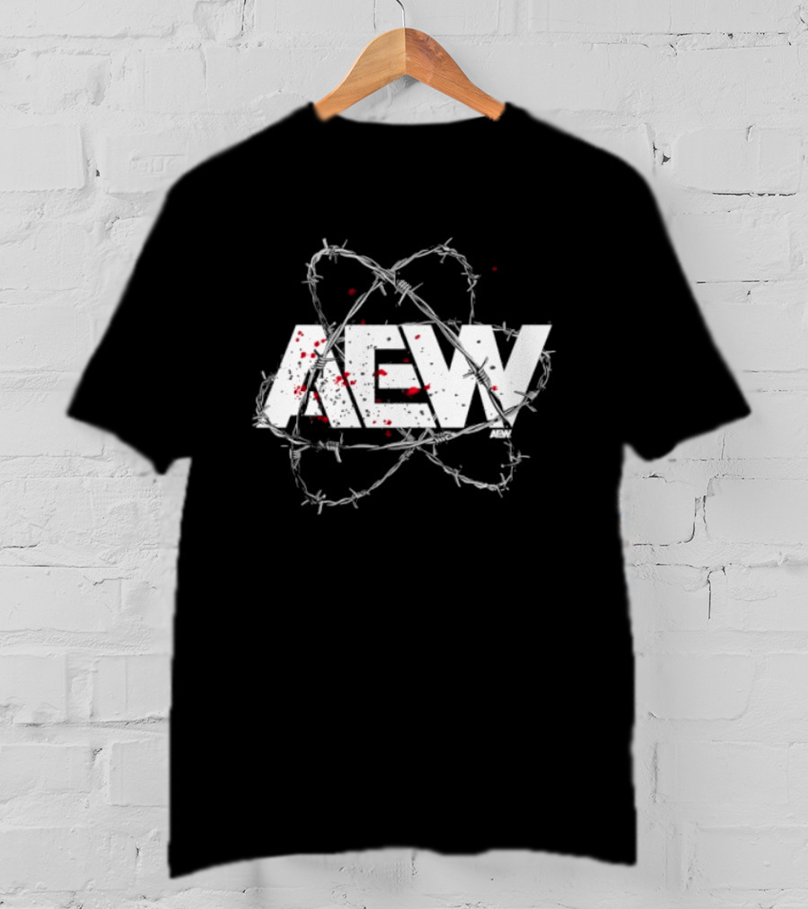 AEW Barbed Wire Blood Splatter T-Shirt
