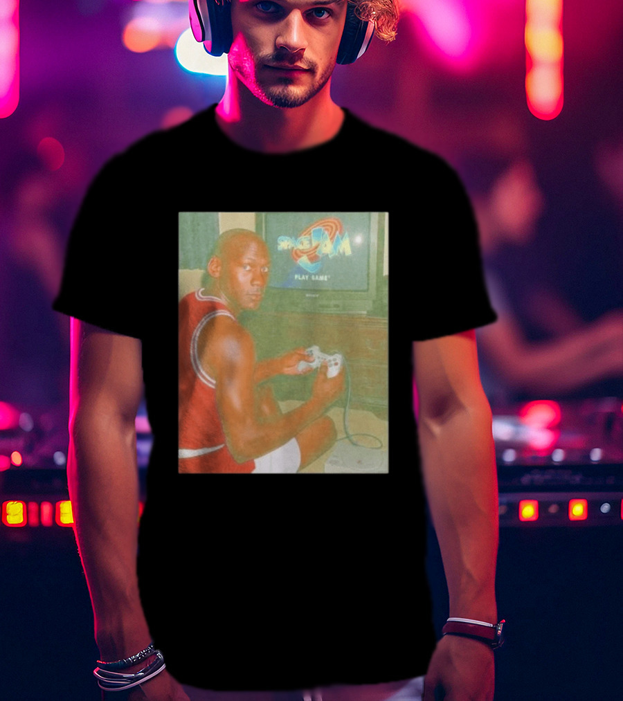 Space Jam Play Game Michael Jordan Gaming Scene T-Shirt