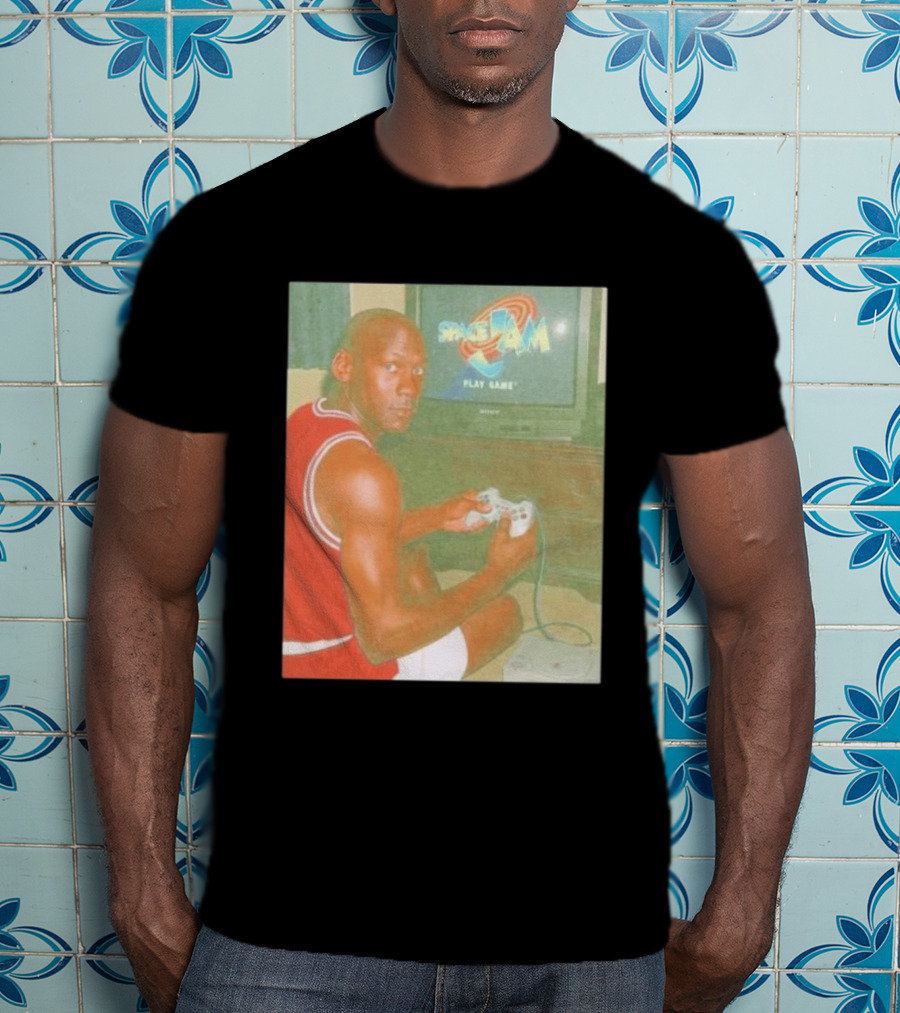 Space Jam Play Game Michael Jordan Gaming Scene T-Shirt