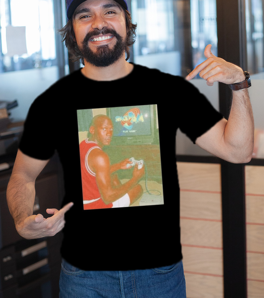 Space Jam Play Game Michael Jordan Gaming Scene T-Shirt