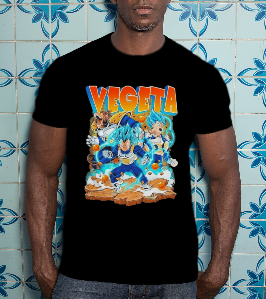Vegeta Super Saiyan Blue Power Dragon Ball Glorious Combat Scene T-Shirt