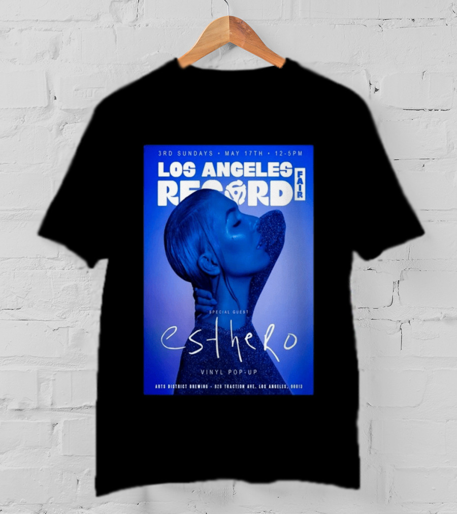 Los Angeles Record Fair May 17 Special Guest Esthero Vinyl Pop Up Arts District Brewing T-Shirt
