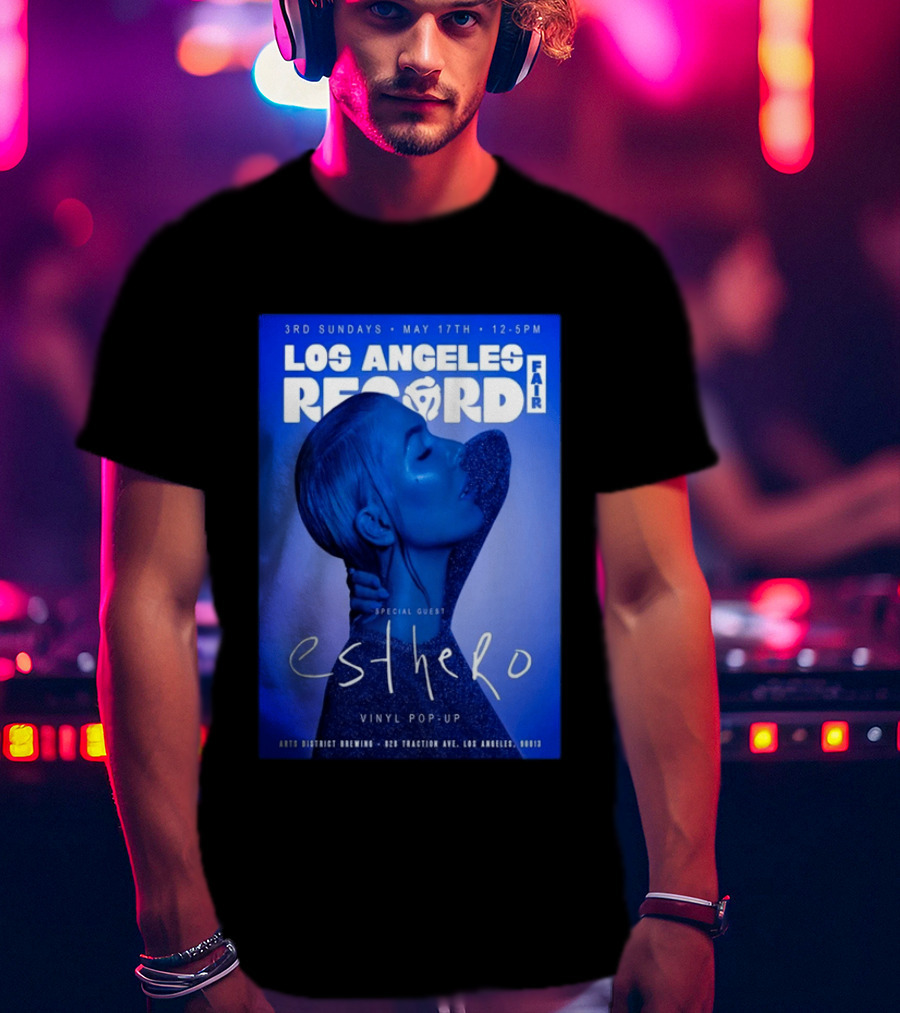 Los Angeles Record Fair May 17 Special Guest Esthero Vinyl Pop Up Arts District Brewing T-Shirt