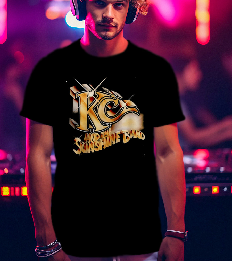KC And The Sunshine Band Gold Logo Retro Disco T-Shirt