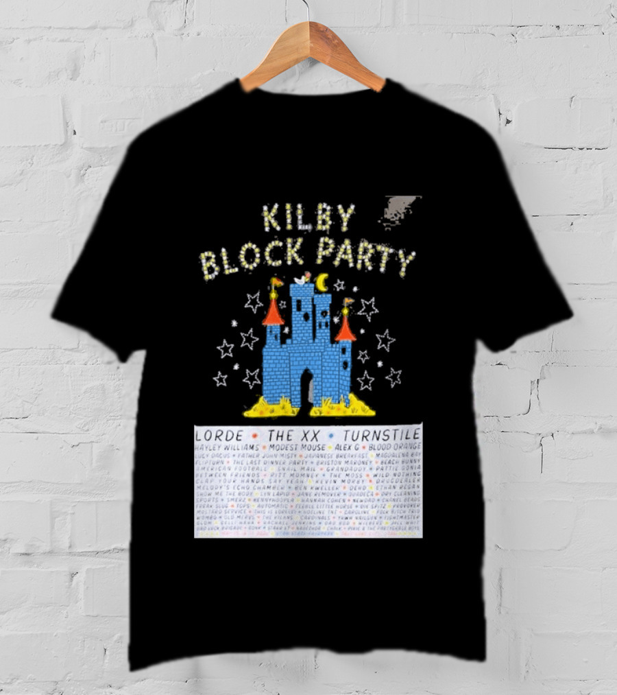 Kilby Block Party Salt Lake City May 17 2026 The XX Turnstile Alex G Blood Orange Stars Castle T-Shirt