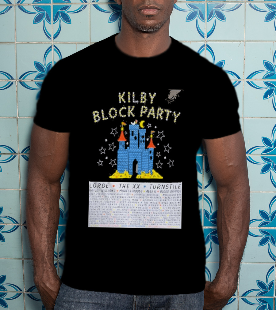 Kilby Block Party Salt Lake City May 17 2026 The XX Turnstile Alex G Blood Orange Stars Castle T-Shirt