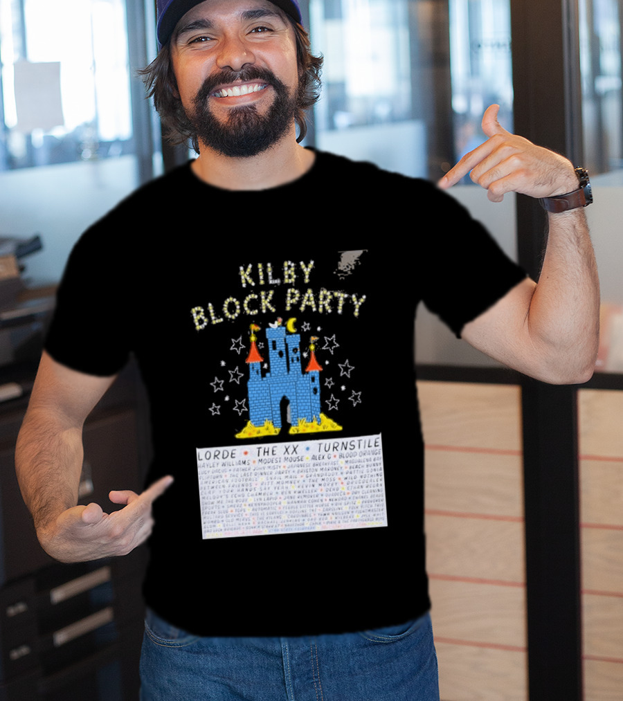 Kilby Block Party Salt Lake City May 17 2026 The XX Turnstile Alex G Blood Orange Stars Castle T-Shirt