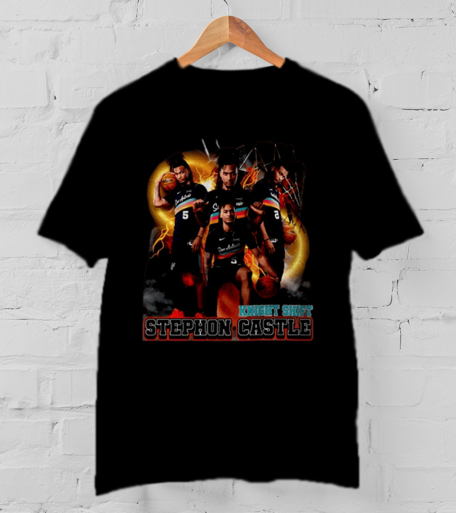 Knight Shift Stephon Castle San Antonio Spurs Basketball Star T-Shirt