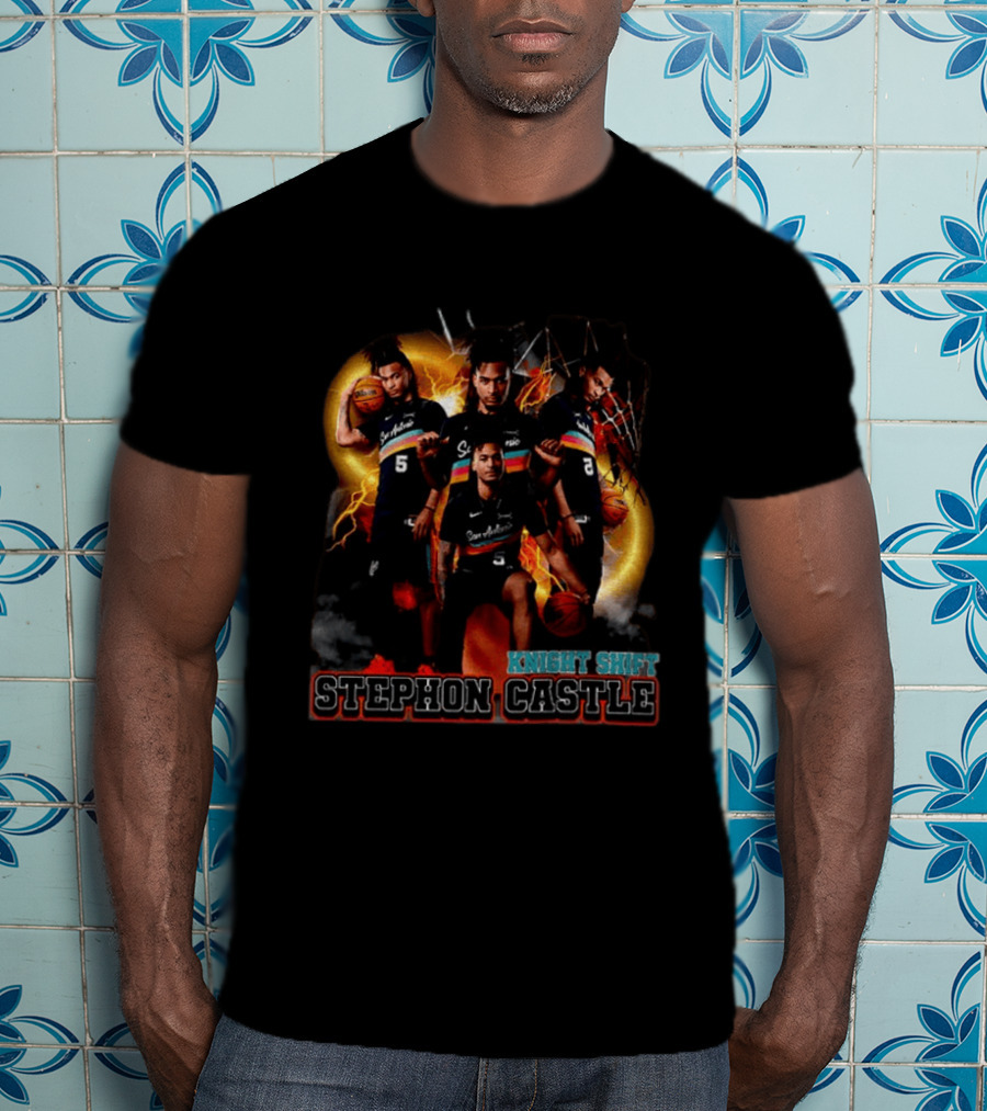 Knight Shift Stephon Castle San Antonio Spurs Basketball Star T-Shirt