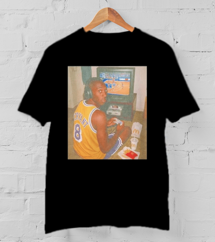 Kobe Bryant Number 8 Playing Retro NBA Video Game McDonald's Meal T-Shirt
