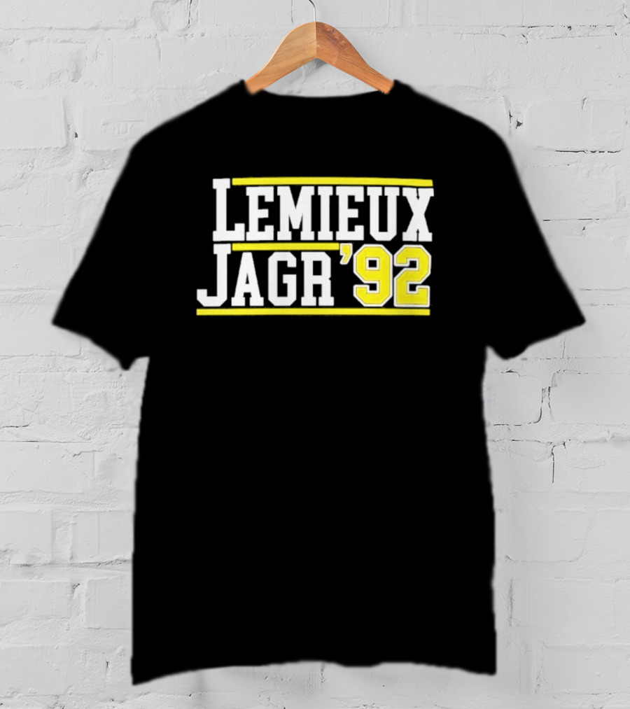 Lemieux Jagr '92 Retro Sports Memorabilia T-Shirt