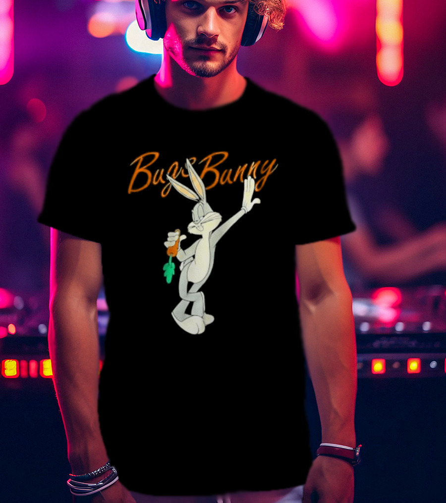 Looney Tunes Bugs Bunny Carrot Character Retro Animation T-Shirt