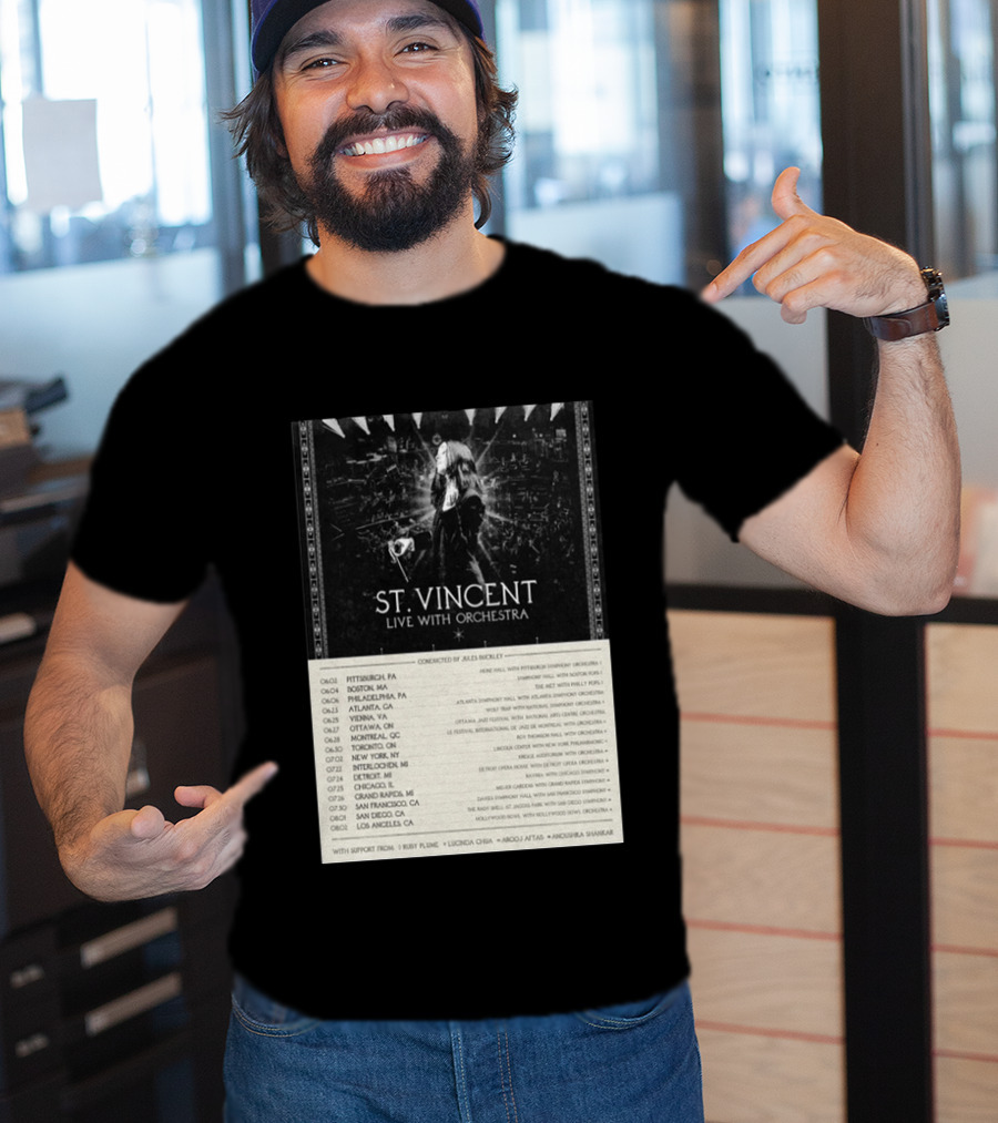 St Vincent Live With Orchestra 2026 Tour Conducted By Jules Buckley Dates And Locations T-Shirt