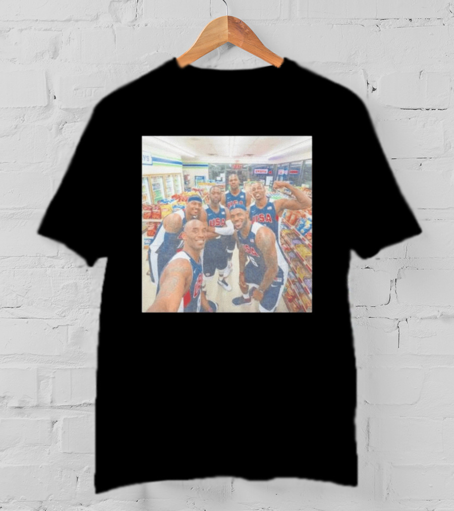 Team USA Basketball Players Selfie Grocery Store Team Spirit T-Shirt