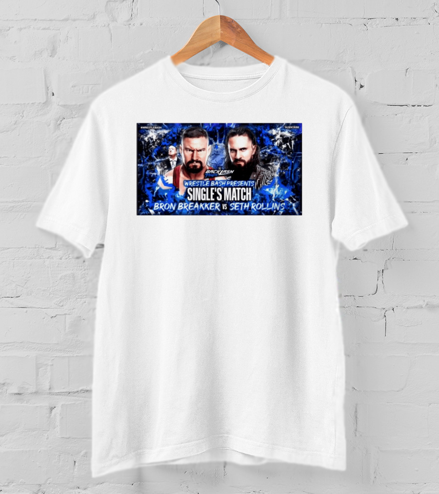 Backlash Tampa Wrestle Bash Presents Single's Match Bron Breakker Vs Seth Rollins T-Shirt