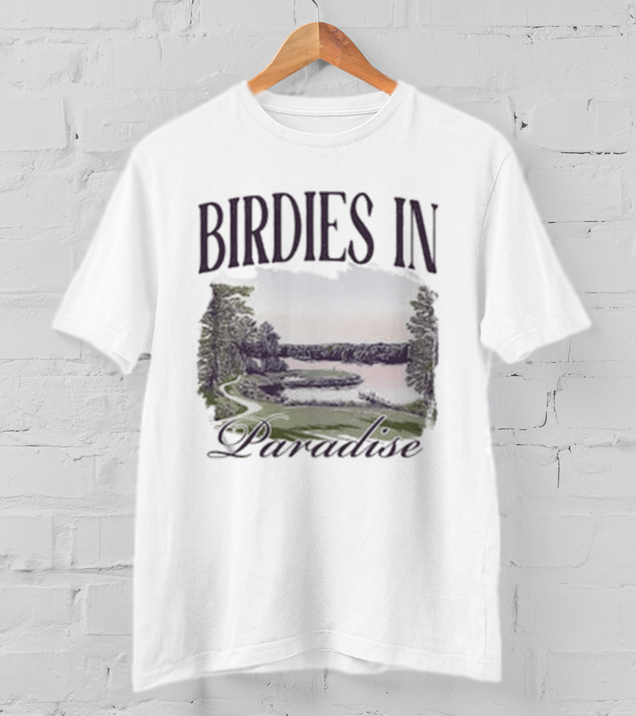 Birdies In Paradise Lake Pocket T-Shirt