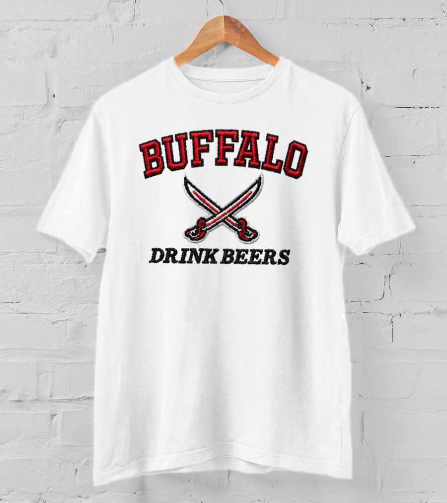 Buffalo Drink Beers Crossed Swords Rasmus Dahlin T-Shirt