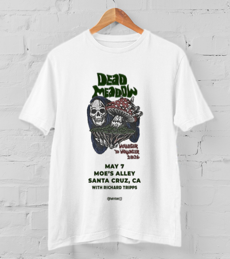 Dead Meadow May 7 2026 Live At Moe's Alley Santa Cruz CA What Tomorrow Brings Tour T-Shirt
