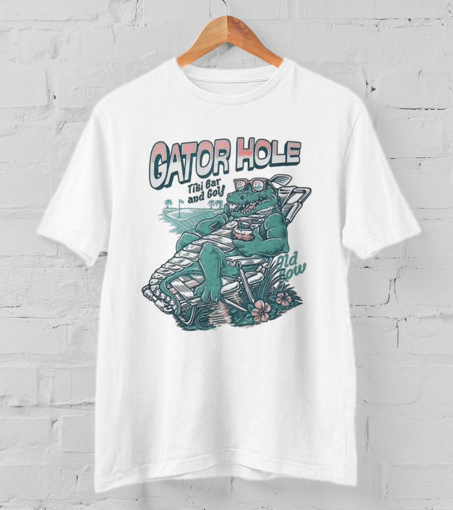Gator Hole Tibi Bar Golf Crocodile Relax T-Shirt