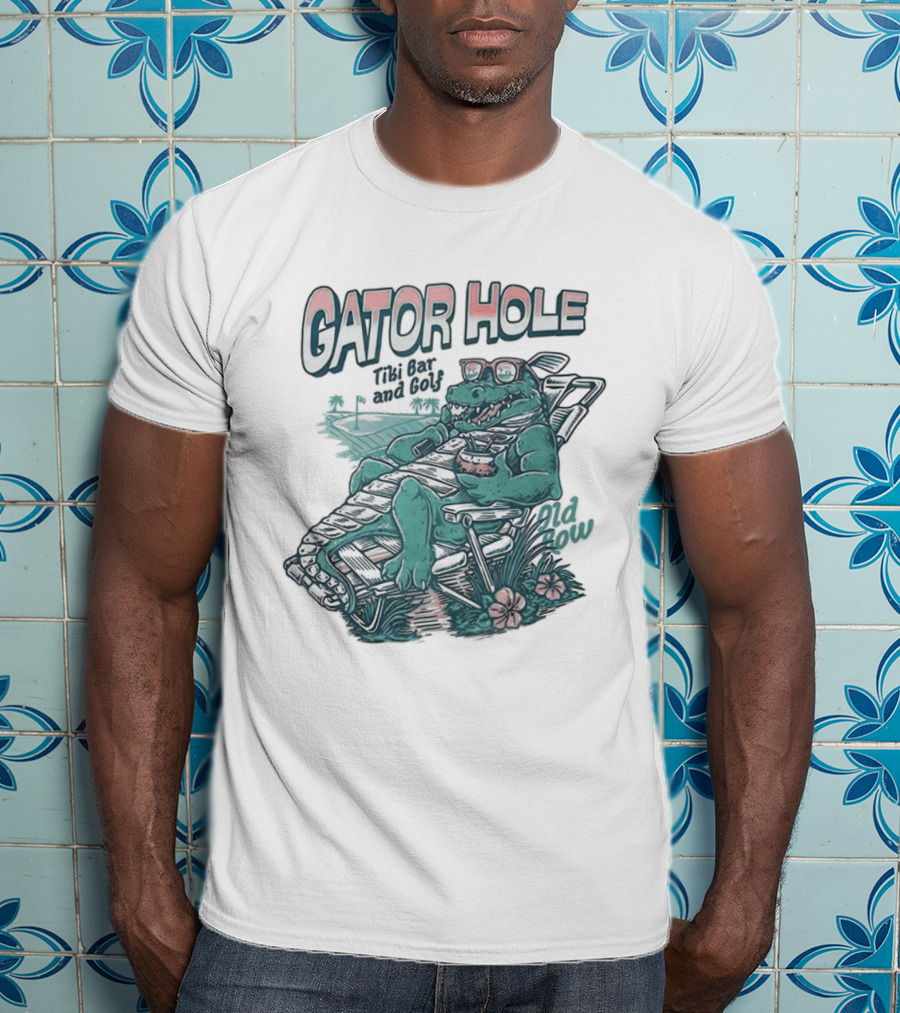 Gator Hole Tibi Bar Golf Crocodile Relax T-Shirt