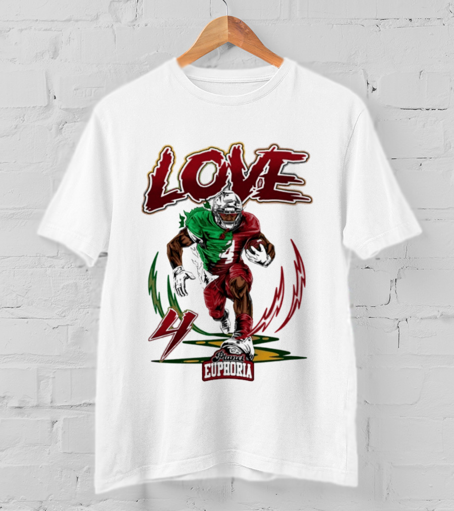 Jeremiyah Love Euphoria 4 Football T-Shirt
