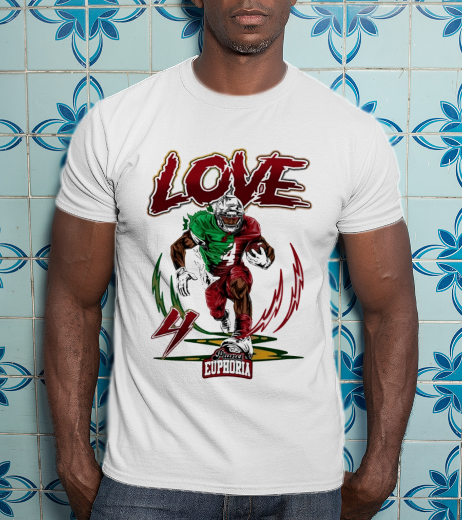 Jeremiyah Love Euphoria 4 Football T-Shirt