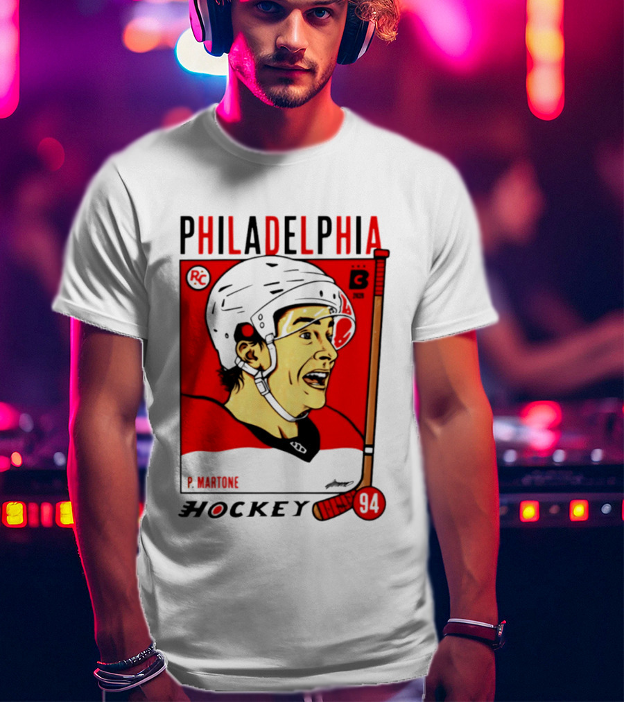 Philadelphia Flyers P Martone 94 Hockey Player T-Shirt