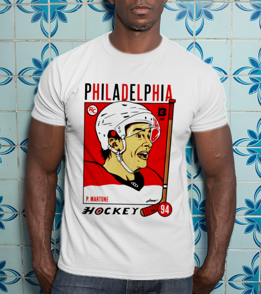 Philadelphia Flyers P Martone 94 Hockey Player T-Shirt