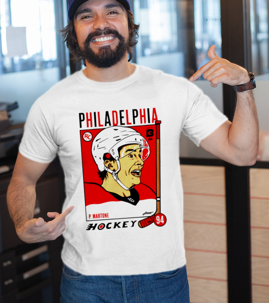 Philadelphia Flyers P Martone 94 Hockey Player T-Shirt