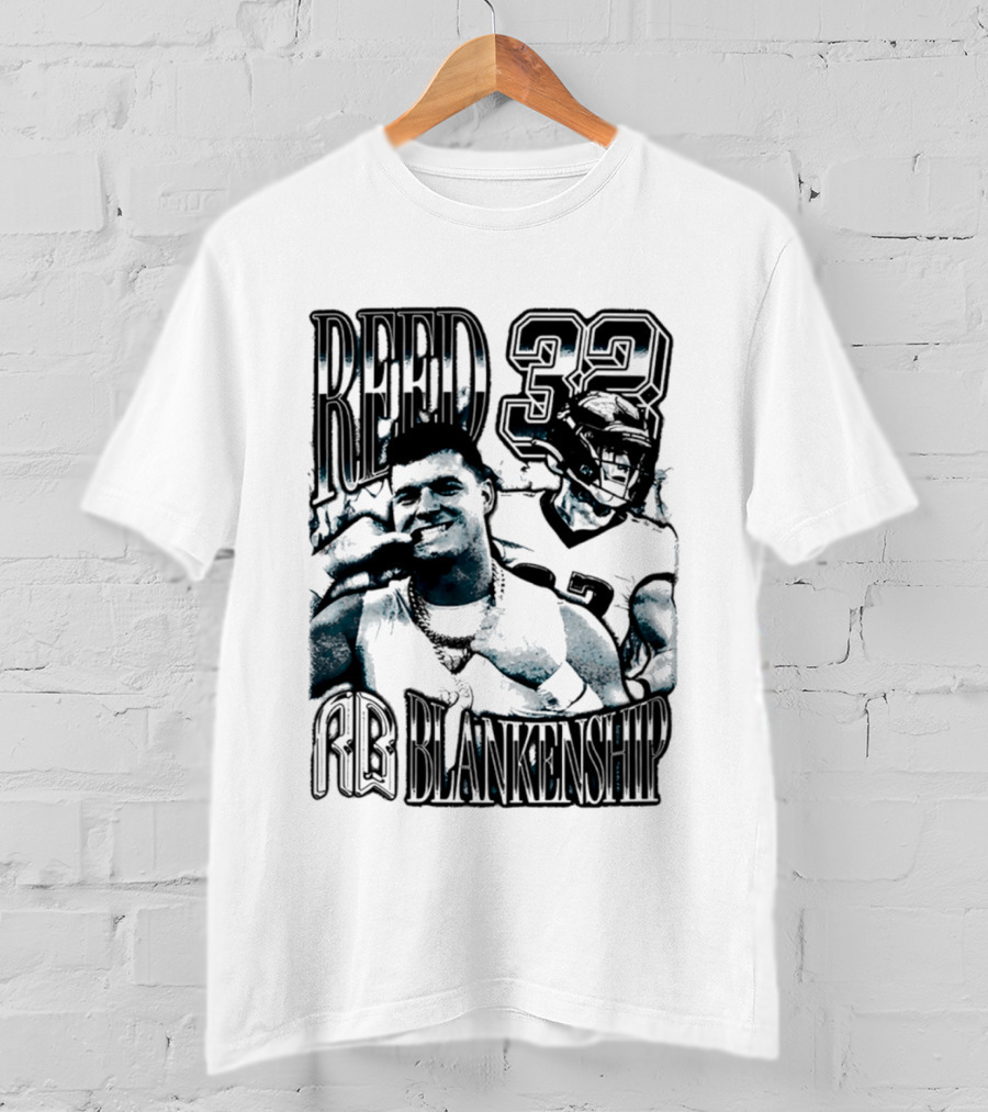 Reed Blankenship 32 Eagles Player Collage T-Shirt