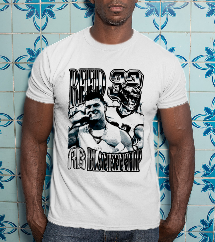 Reed Blankenship 32 Eagles Player Collage T-Shirt