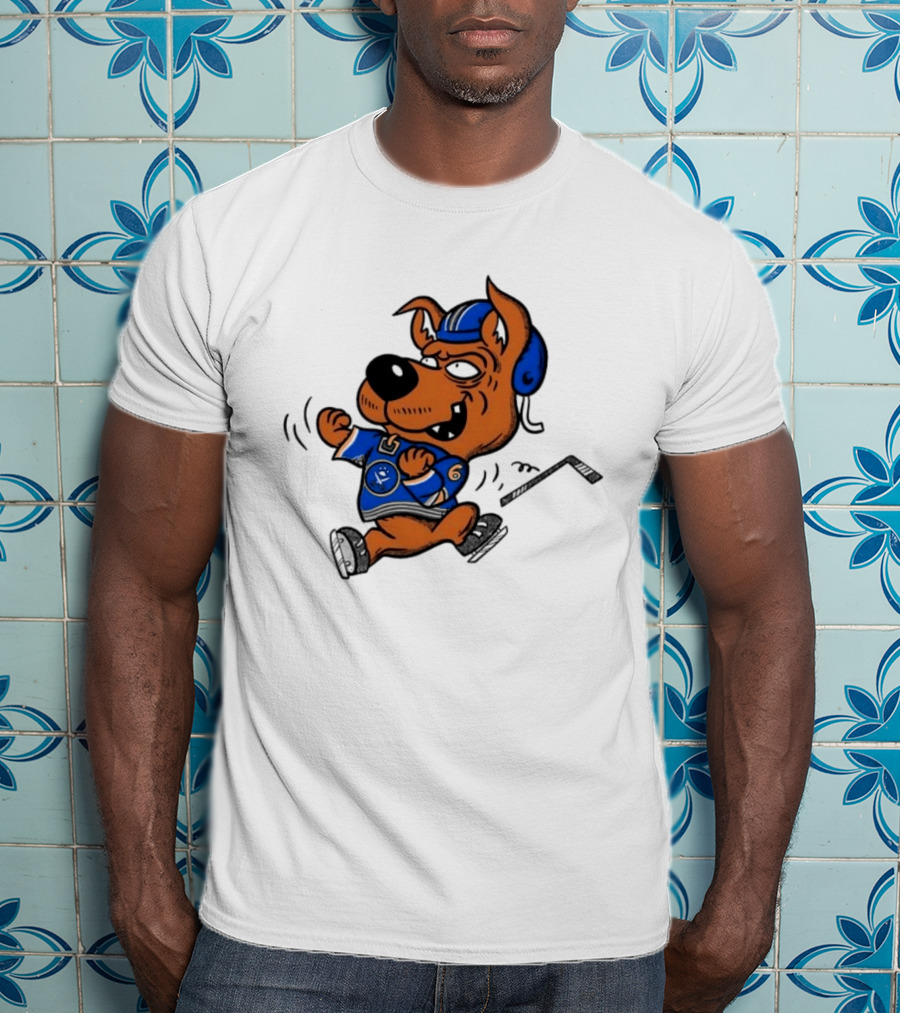 Scrappy Doo Buffalo Sabres Hockey Cartoon T-Shirt